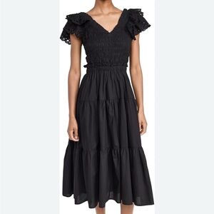 En saison Black Ruffled Dress